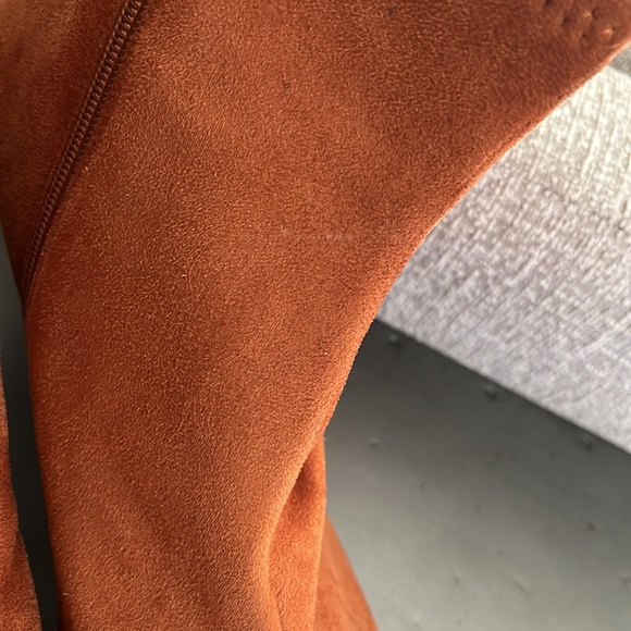 women’s suede stretch heeled booties size 10 - Picture 7 of 8